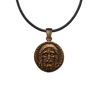 Vintage Bronze Holy Face of Jesus Medal, Two-Sided