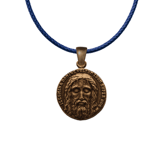 Vintage Bronze Holy Face of Jesus Medal, Two-Sided