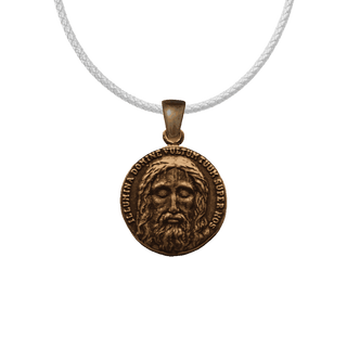 Vintage Bronze Holy Face of Jesus Medal, Two-Sided
