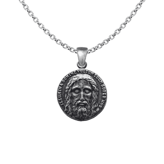 Vintage Sterling Silver Holy Face of Jesus Medal, Two-Sided