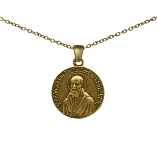 Vintage Yellow Bronze St. Francis de Sales and St. Jane de Chantal