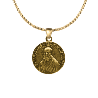 Vintage Yellow Bronze St. Francis de Sales and St. Jane de Chantal