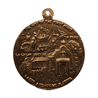 Vintage Bronze Our Lady of La Leche Medal, St. Augustine — reverse