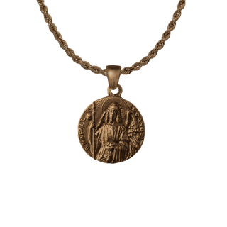Vintage Bronze St. Raphael and St. John of God Medal