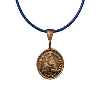 Vintage Bronze Our Lady of Guadalupe and St. Jerome Medal