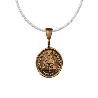 Vintage Bronze Our Lady of Guadalupe and St. Jerome Medal