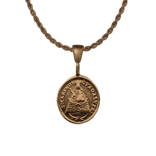 Vintage Bronze Our Lady of Guadalupe and St. Jerome Medal