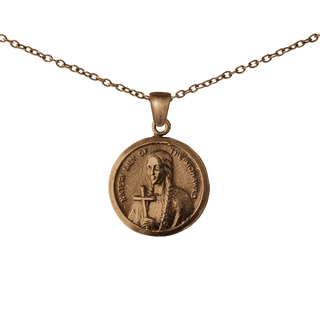 Vintage Bronze St. Kateri Tekakwitha Medal, Lily of the Mohawks