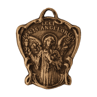 Vintage Bronze Ecce Panis Angelorum Eucharistic Medal