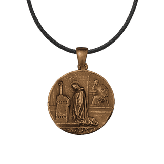 Vintage Bronze St. Monica Medal, Catholic Mothers' Association