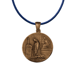 Vintage Bronze St. Monica Medal, Catholic Mothers' Association