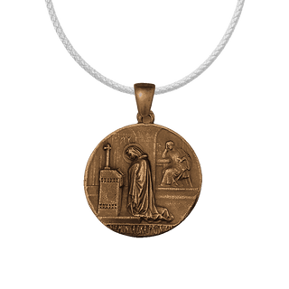 Vintage Bronze St. Monica Medal, Catholic Mothers' Association