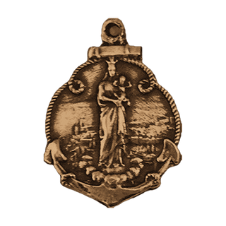 Vintage Bronze Notre-Dame de la Garde Medal, Marseille