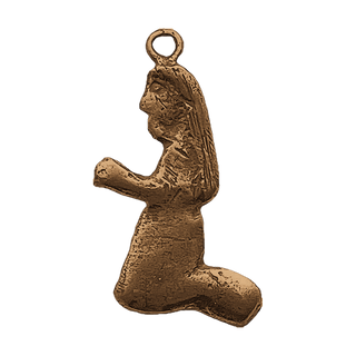 Vintage Bronze Praying Girl Milagro, Mexico