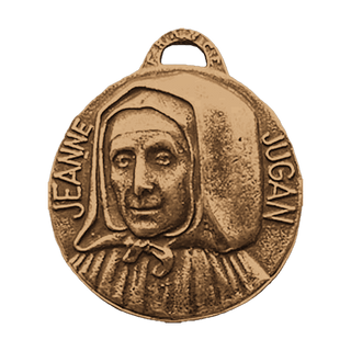 Vintage Bronze St. Jeanne Jugan Medal, Sister Mary of the Cross