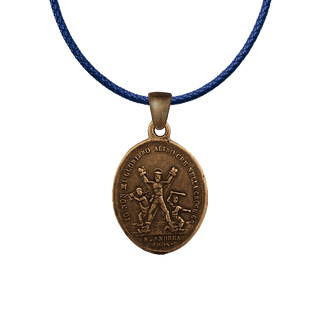 Vintage Bronze St. Andrew and Our Lady of the Girdle Medal