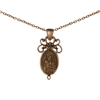 Vintage Bronze St. Patrick and St. Bridget Rosary Center