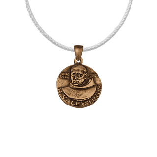 Vintage Bronze Servus Dei Valentinus and Our Lady Medal