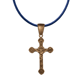 Vintage Bronze Lourdes Crucifix with Apparition Medallions
