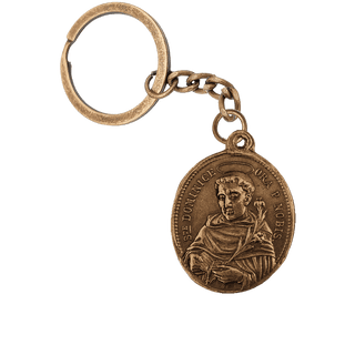 Vintage Bronze St. Dominic and Queen of the Holy Rosary Medal