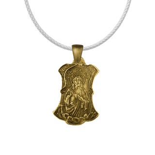 Vintage Yellow Bronze Sacred Heart and Help of Christians Medal