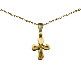 Vintage Yellow Bronze Small African Cross