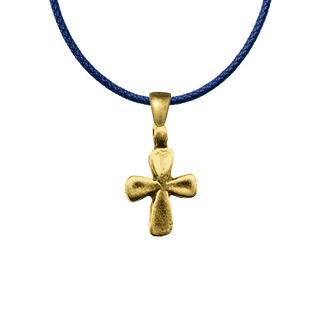 Vintage Yellow Bronze Small African Cross