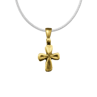 Vintage Yellow Bronze Small African Cross