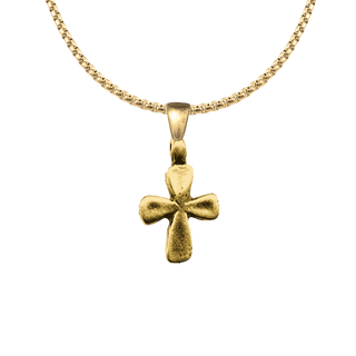 Vintage Yellow Bronze Small African Cross