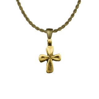 Vintage Yellow Bronze Small African Cross