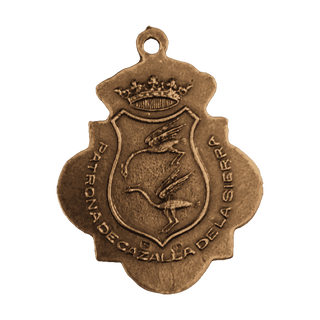 Vintage Bronze Nuestra Señora del Monte Medal, Cazalla — reverse