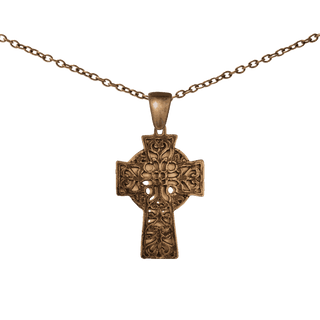 Vintage Bronze Delicate Celtic Ringed Cross