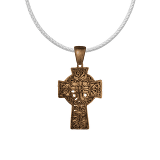 Vintage Bronze Delicate Celtic Ringed Cross