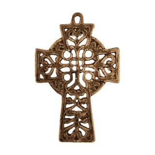 Vintage Bronze Delicate Celtic Ringed Cross