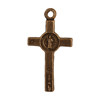 Vintage Bronze Smallest St. Benedict Crucifix — reverse
