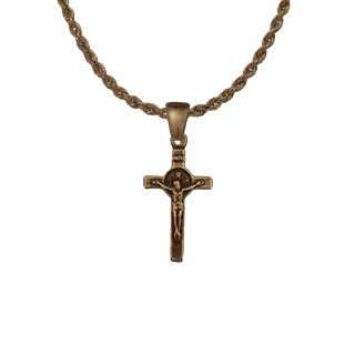 Vintage Bronze Smallest St. Benedict Crucifix