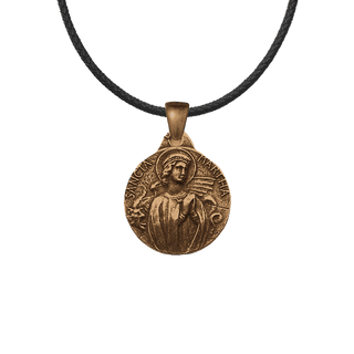 Vintage Bronze St. Martha and the Dragon Medal