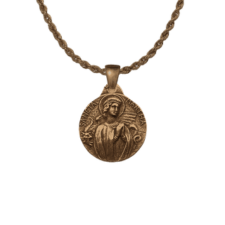 Vintage Bronze St. Martha and the Dragon Medal