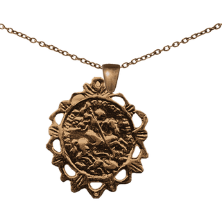 Vintage Bronze St. George and the Dragon Medal