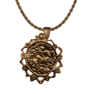 Vintage Bronze St. George and the Dragon Medal