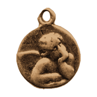 Vintage Bronze Small Resting Cherub Charm