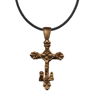 Vintage Bronze Latin American Folk Crucifix