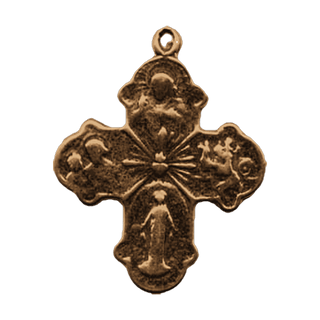 Vintage Bronze Four Way Cross Medal