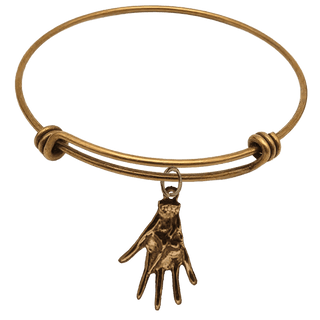 Vintage Bronze Guatemalan Hand Milagro Bangle Bracelet