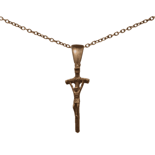 Vintage Bronze Rustic Timber Crucifix