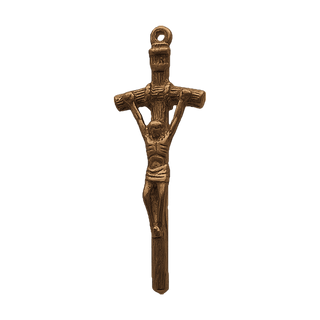 Vintage Bronze Rustic Timber Crucifix