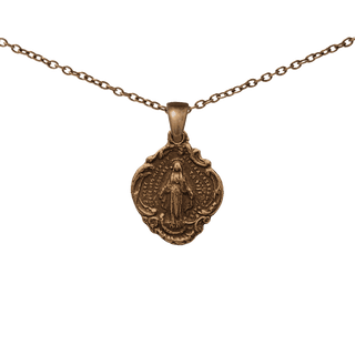 Vintage Bronze Miraculous Medal - Small