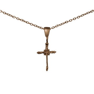 Vintage Bronze Colonial Spanish Child's Cross