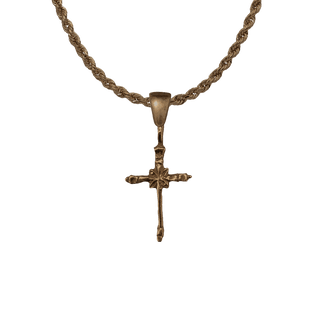 Vintage Bronze Colonial Spanish Child's Cross