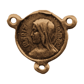 Vintage Bronze Small Maria Rosary Center